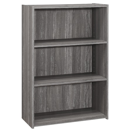 Monarch Specialties Bookshelf, Bookcase, 4 Tier, 36"H, Office, Bedroom, Laminate, Grey, Transitional I 7478